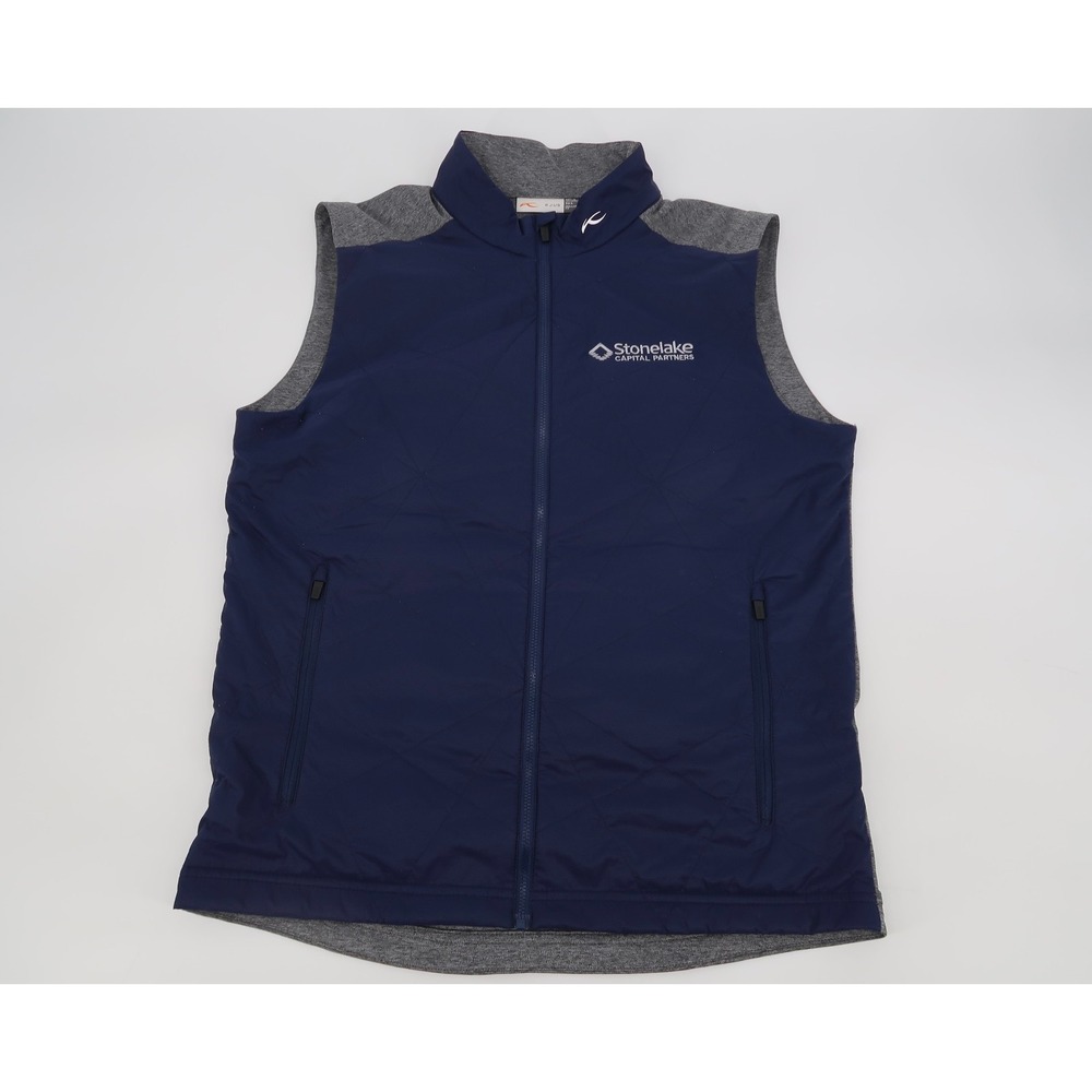 KJUS‎ Golf Retention Vest Mens 52 Large Navy Performance Hybrid Stretch Full Zip